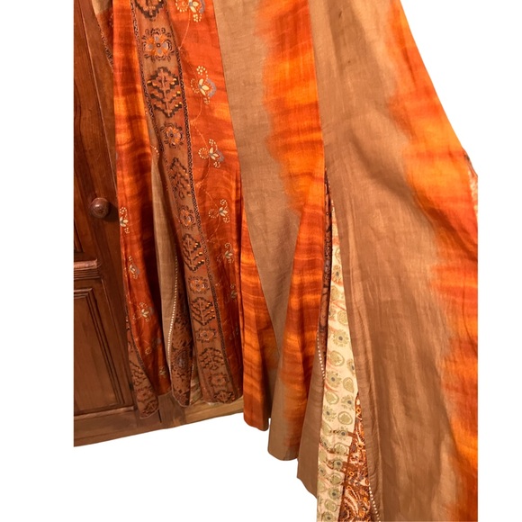 Karen Kane Orange and Brown Full Skirt - Picture 5 of 8